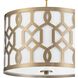 Jennings 3 Light 18.25 inch Aged Brass Pendant Ceiling Light