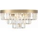 Hayes 8 Light 18 inch Aged Brass Flush Ceiling Light