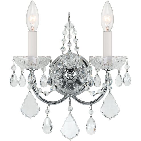 Imperial 2 Light 12 inch Polished Chrome Sconce Wall Light in Clear Italian