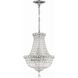 Roslyn 5 Light 12 inch Polished Chrome Mini Chandelier Ceiling Light