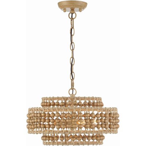 Silas 4 Light 16 inch Burnished Silver Chandelier Ceiling Light