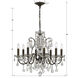 Butler 8 Light 25.5 inch English Bronze Chandelier Ceiling Light in Clear Hand Cut