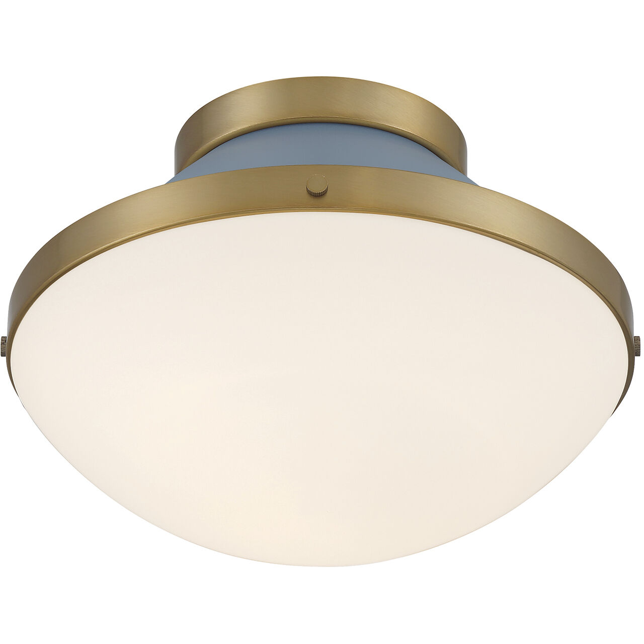Xander 1 Light 12.25 inch Vibrant Gold Flush Ceiling Light in Vibrant Gold and Blue