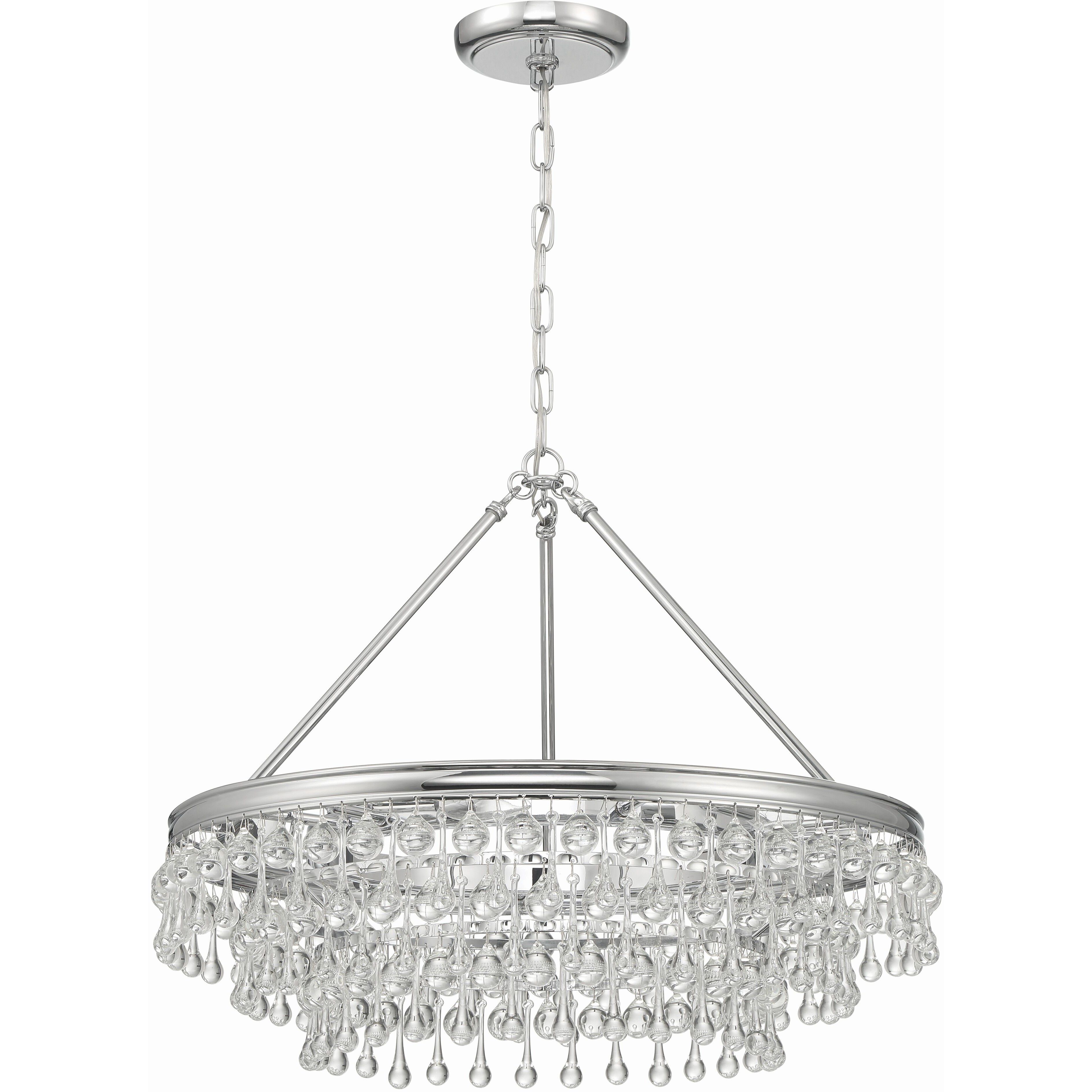 Calypso 6 Light 25 inch Polished Chrome Chandelier Ceiling Light