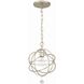 Solaris 1 Light 9 inch Olde Silver Mini Pendant Ceiling Light