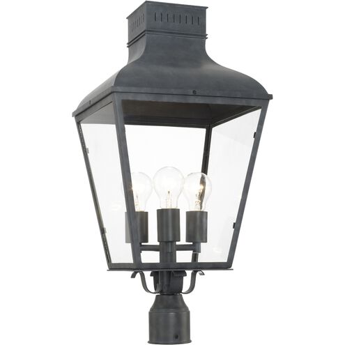 Dumont 3 Light 25 inch Graphite Outdoor Lantern Post