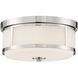 Trevor 2 Light 13.5 inch Polished Nickel Flush/Semi Flush Ceiling Light