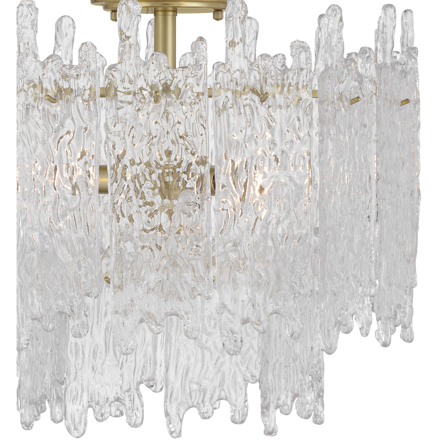 Ackerly 3 Light 16 inch Aged Brass Semi Flush Ceiling Light