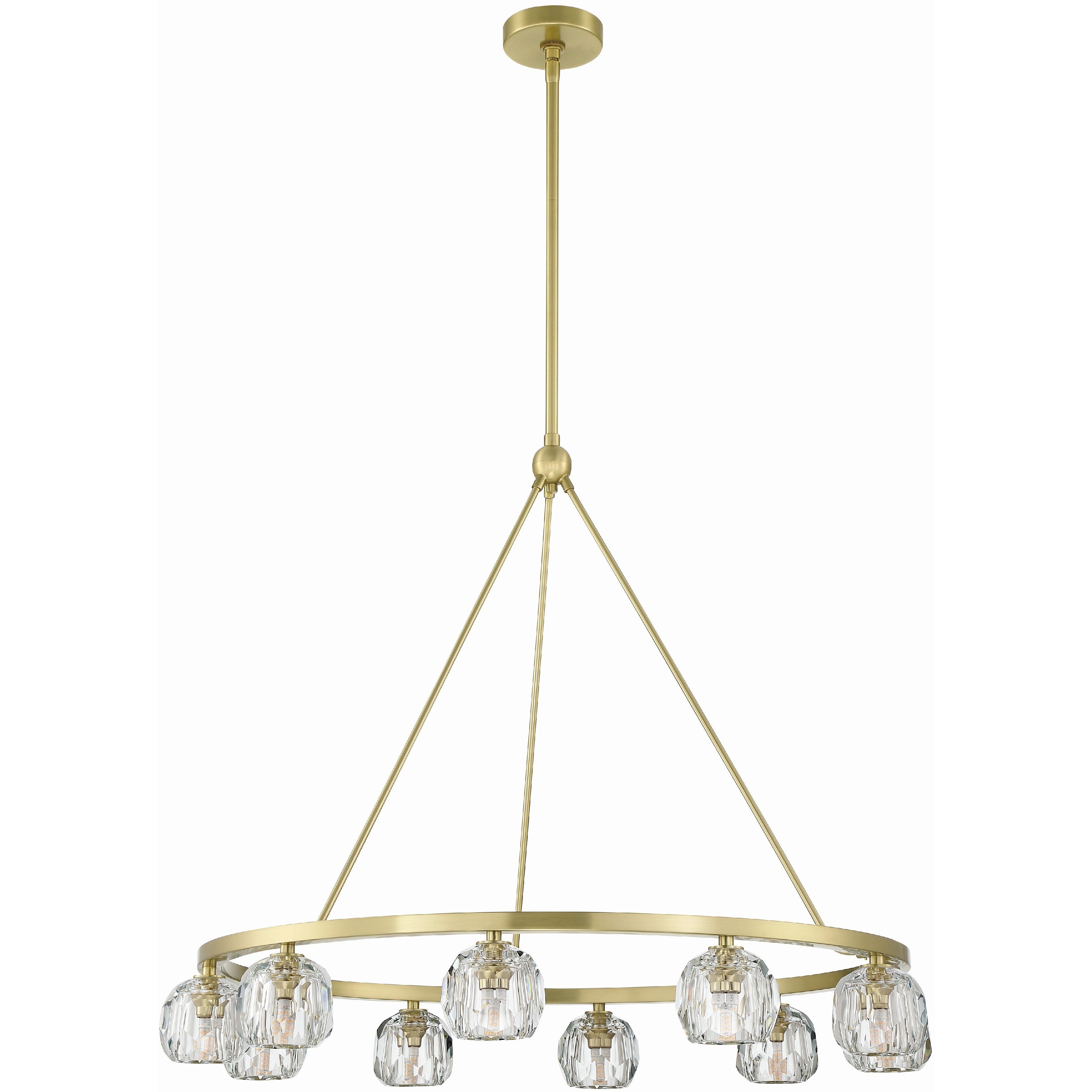 Aragon 10 Light 36 inch Soft Brass Chandelier Ceiling Light