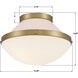Xander 1 Light 12.25 inch Vibrant Gold and Blush Flush Mount Ceiling Light