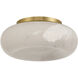 Acme 1 Light 11.75 inch Aged Brass Flush Ceiling Light