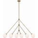 Omni 6 Light 46.5 inch Aged Brass Chandelier Ceiling Light