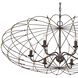 Zucca 6 Light 38.25 inch English Bronze and Antique Gold Chandelier Ceiling Light