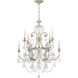 Regis 12 Light 32 inch Olde Silver Chandelier Ceiling Light in Clear Hand Cut