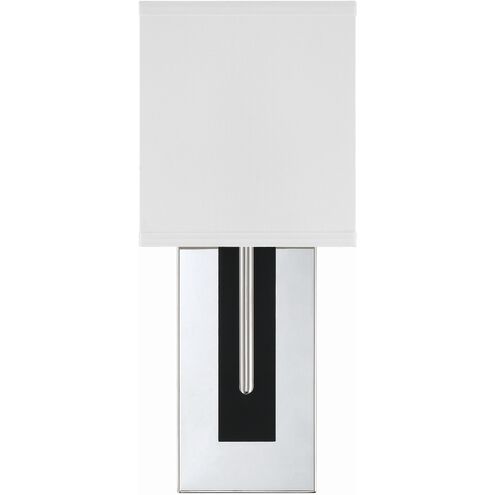 Brent 1 Light 6.5 inch Polished Nickel and Black Forged ADA Sconce Wall Light