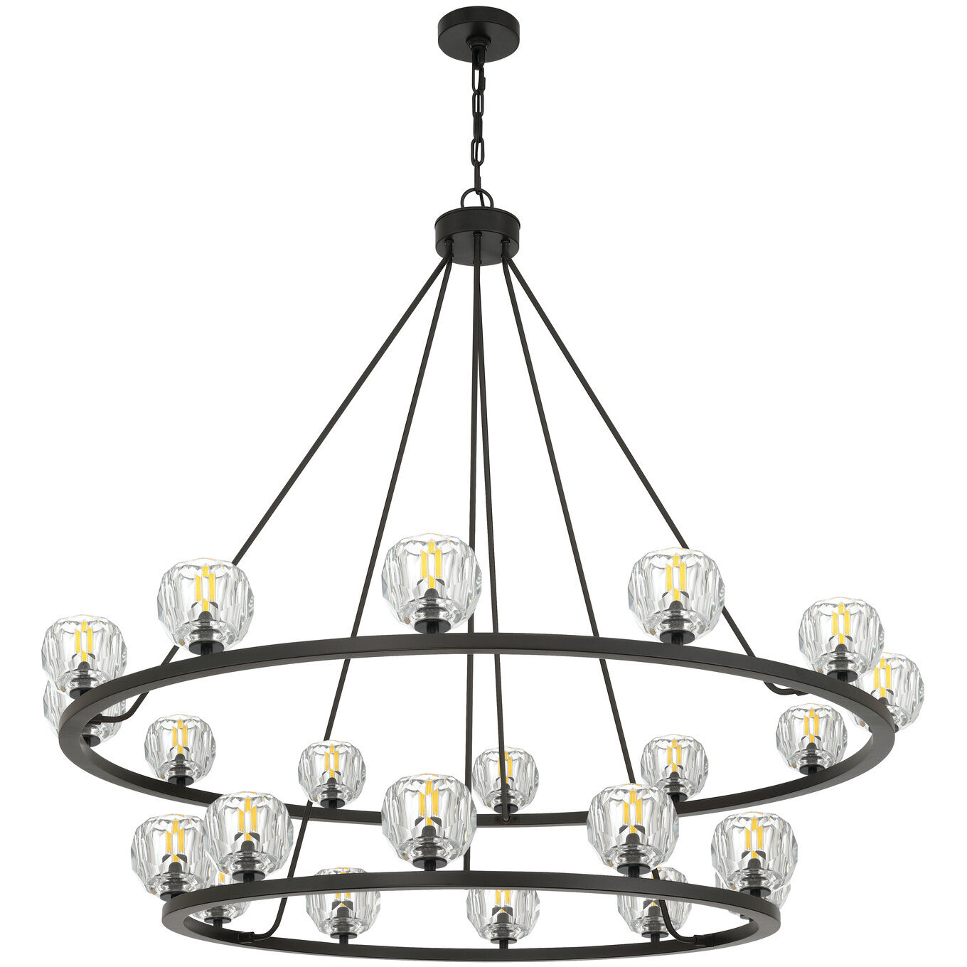 Aragon 22 Light 48 inch Matte Black Chandelier Ceiling Light