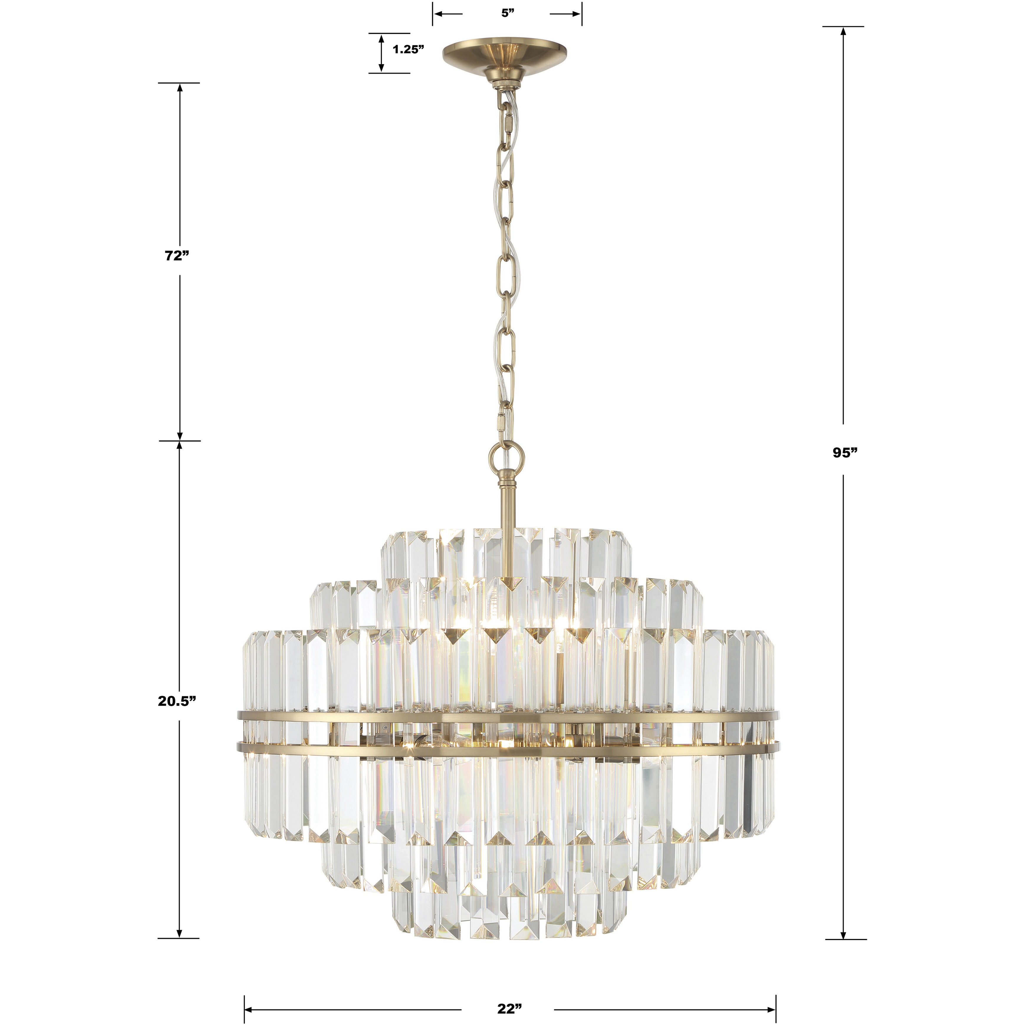 Hayes 12 Light 22 inch Aged Brass Chandelier Ceiling Light