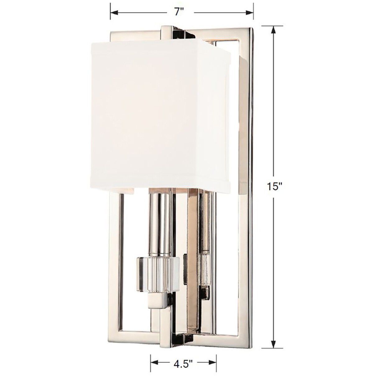 Dixon 1 Light 7 inch Polished Nickel Sconce Wall Light