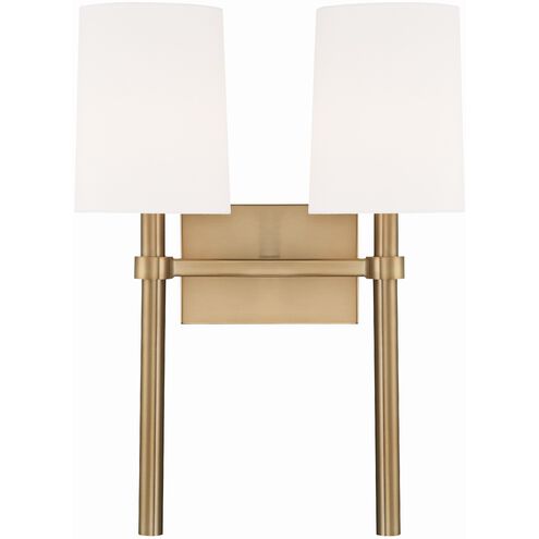 Bromley 2 Light 13.75 inch Vibrant Gold Wall Sconce Wall Light