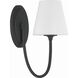 Juno Bath Sconce Wall Light in Black Forged