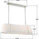 Fulton 4 Light 41.75 inch Polished Nickel Linear Chandelier Ceiling Light