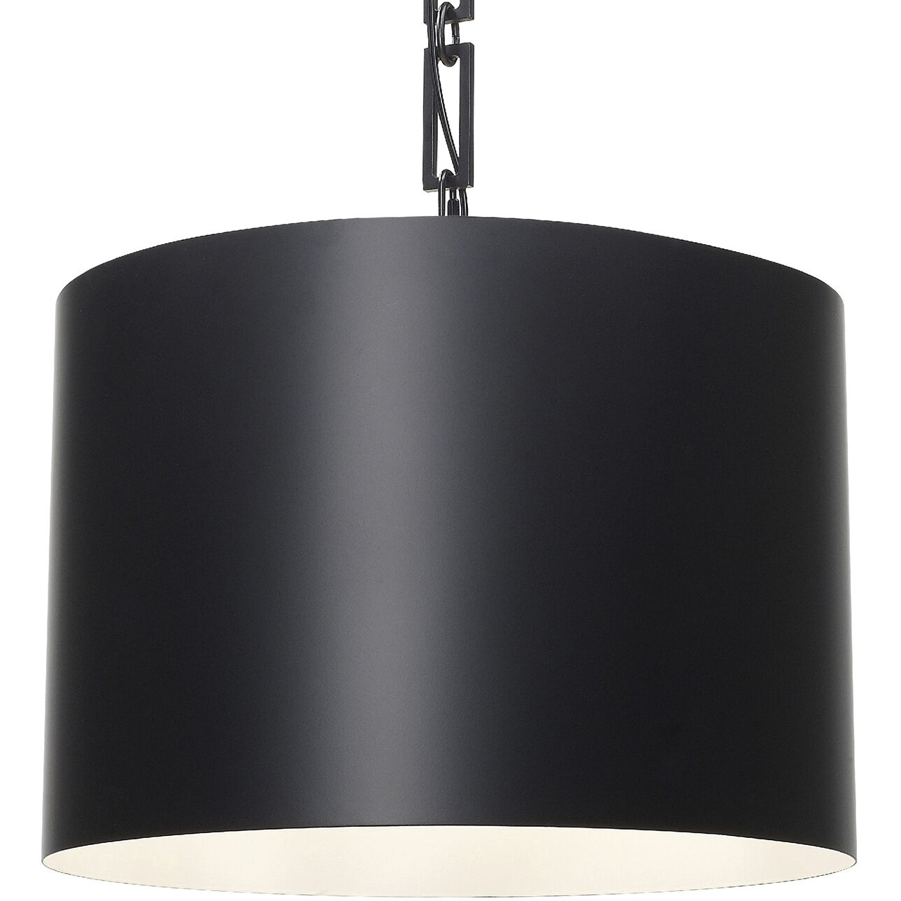 Alston 6 Light 20 inch Matte Black/White Pendant Ceiling Light in Matte Black with White
