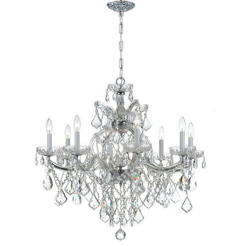 Maria Theresa 9 Light 28 inch Polished Chrome Chandelier Ceiling Light in Clear Hand Cut