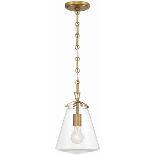 Voss 1 Light 8.25 inch Luxe Gold Mini Pendant Ceiling Light