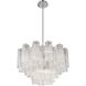 Addis 9 Light 22 inch Polished Chrome Chandelier Ceiling Light in Tronchi Glass Clear