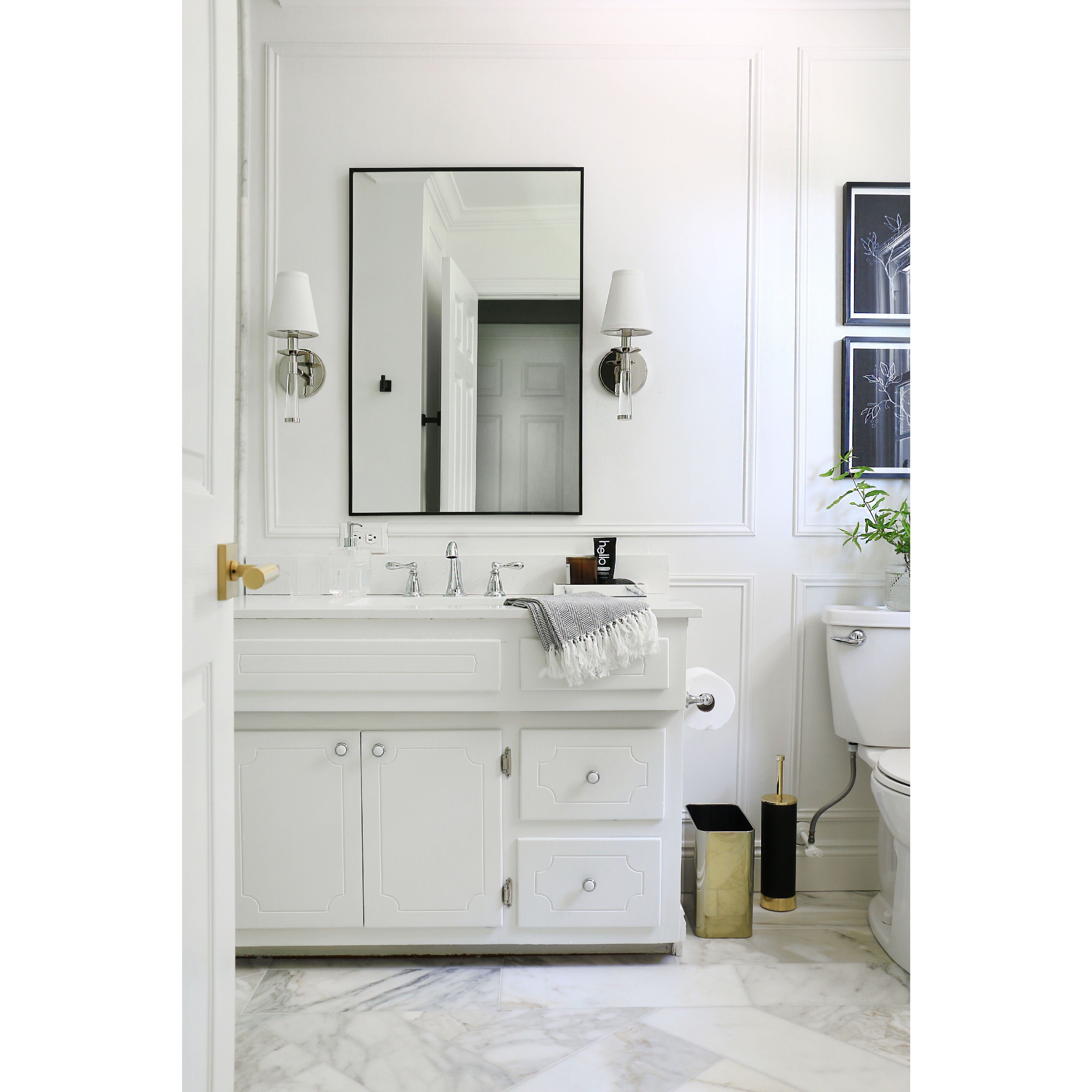 Baxter Sconce Wall Light in Polished Nickel