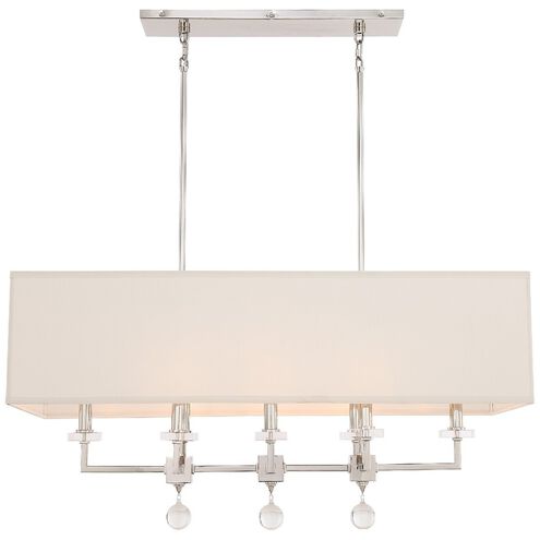 Paxton 8 Light 38 inch Polished Nickel Chandelier Ceiling Light