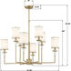 Hatfield 8 Light 33.25 inch Vibrant Gold Chandelier Ceiling Light