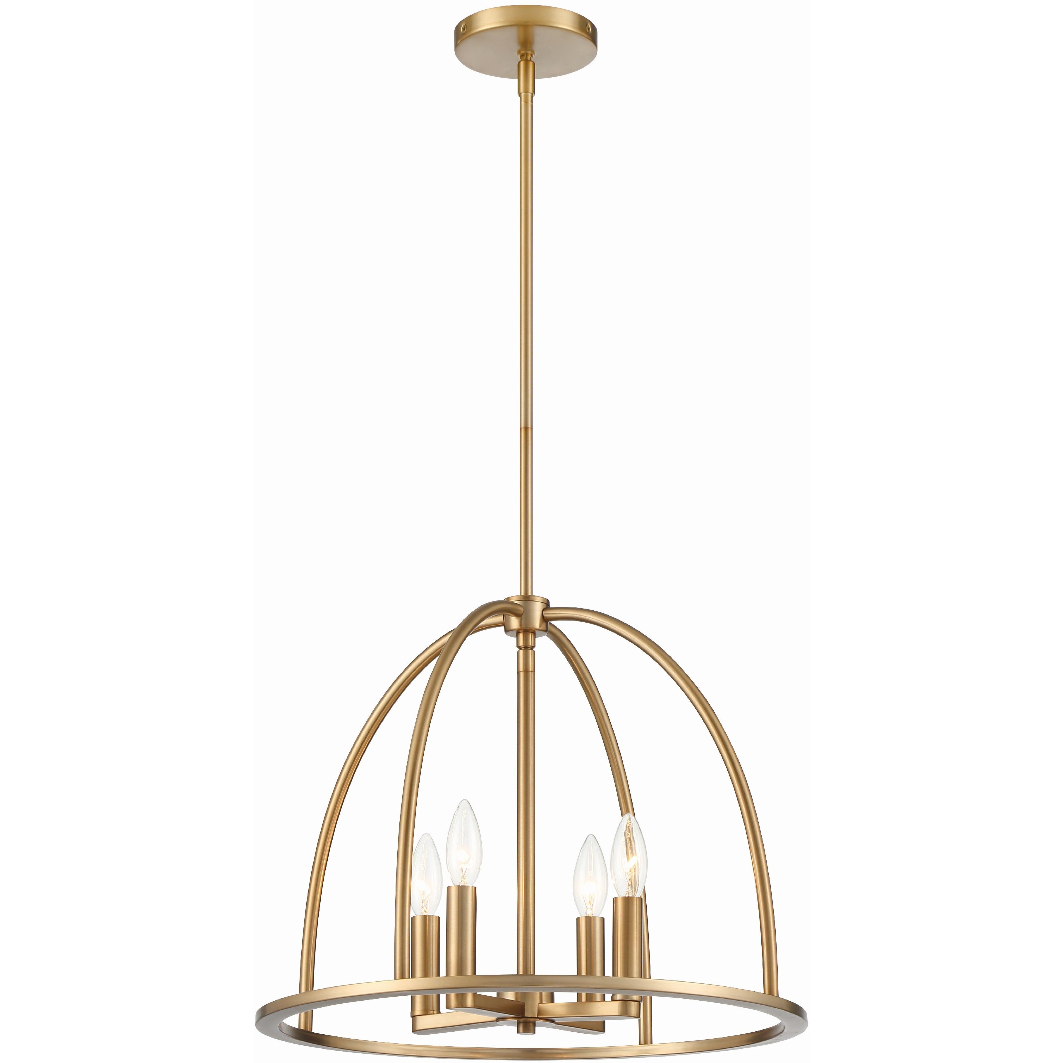 Abbott 4 Light 18.25 inch Vibrant Gold Lantern Chandelier Ceiling Light