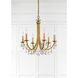 Bridgehampton 6 Light 26 inch Antique Gold Chandelier Ceiling Light in Clear Swarovski Strass