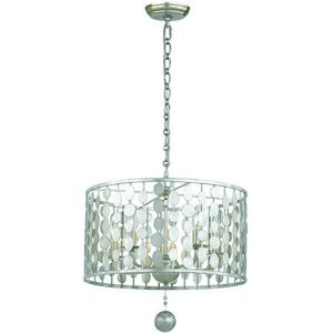 Layla 5 Light 18 inch Antique Silver Chandelier Ceiling Light