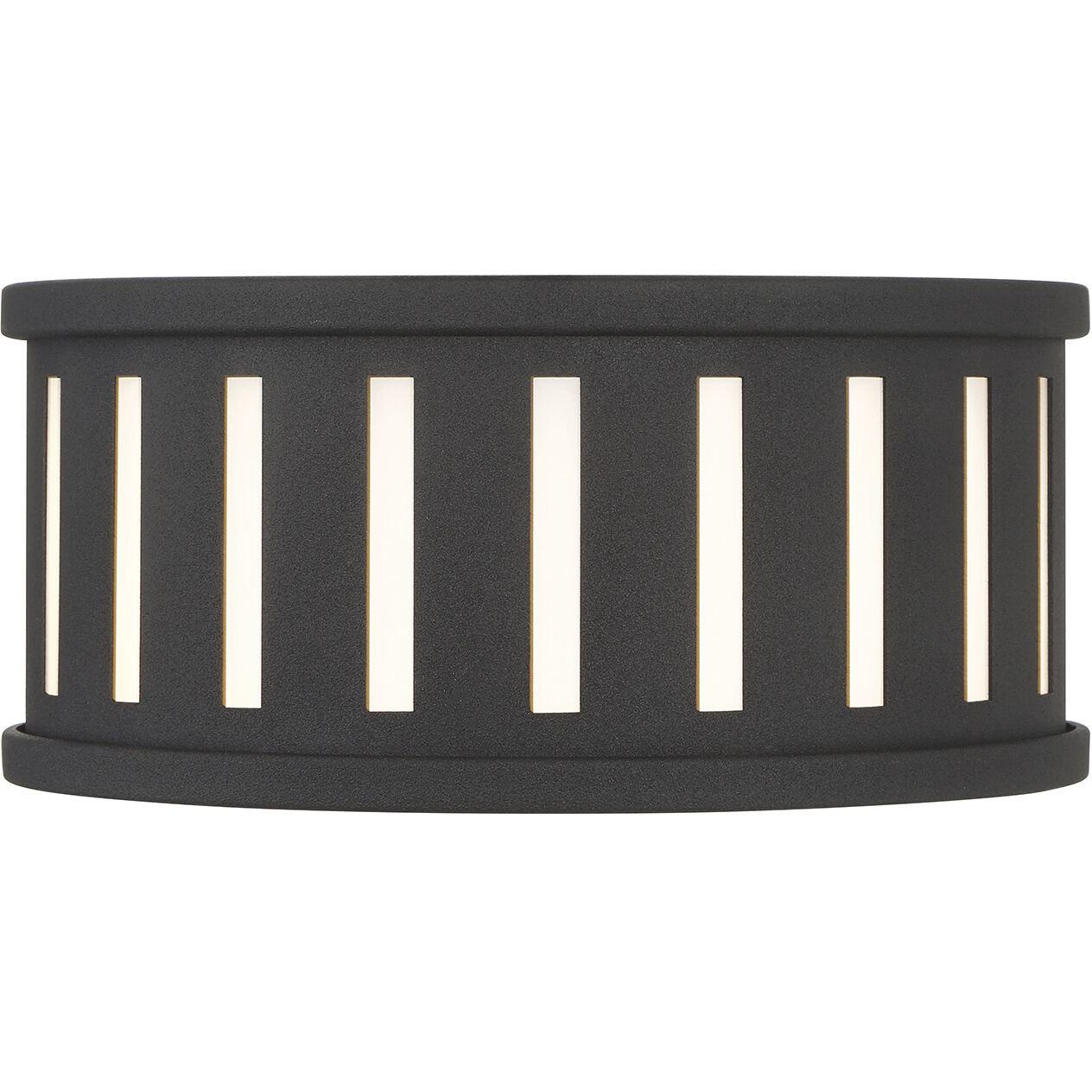 Kendal 2 Light 9.5 inch Black Forged Flush Ceiling Light