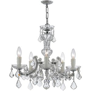 Maria Theresa 5 Light 20 inch Polished Chrome Chandelier Ceiling Light in Clear Swarovski Strass