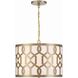 Jennings 3 Light 18.25 inch Aged Brass Pendant Ceiling Light