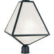 Glacier 3 Light 21 inch Black Charcoal Post in White