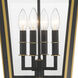 Hawkins 4 Light 12 inch Matte Black and Textured Gold Pendant Ceiling Light