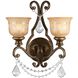 Norwalk 2 Light 16 inch Bronze Umber Sconce Wall Light in Clear Hand Cut