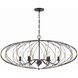 Zucca 6 Light 38.25 inch English Bronze and Antique Gold Chandelier Ceiling Light