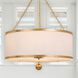 Broche 6 Light 24 inch Antique Gold Chandelier Ceiling Light