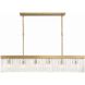 Emory 6 Light 49 inch Modern Gold Linear Chandelier Ceiling Light