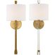 Rachel Bath Sconce Wall Light in Vibrant Gold
