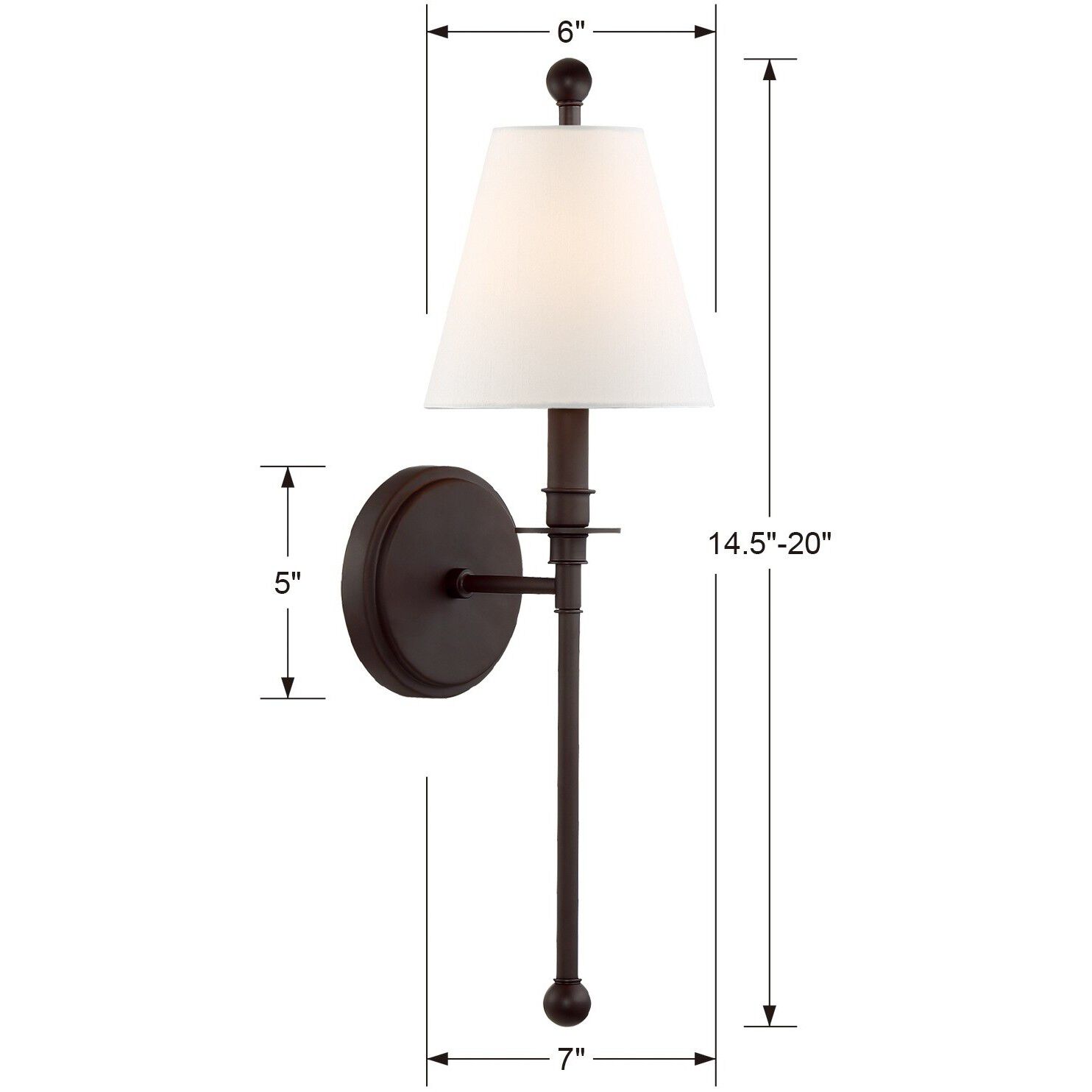 Riverdale Sconce Wall Light in Dark Bronze