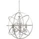 Solaris 6 Light 40 inch Olde Silver Chandelier Ceiling Light in Clear Spectra