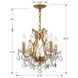 Filmore 4 Light 17.5 inch Antique Gold Mini Chandelier Ceiling Light in Clear Spectra