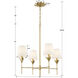 Broche 4 Light 28 inch Antique Gold Chandelier Ceiling Light