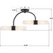 Capsule 4 Light 34.25 inch Matte Black and Textured Gold Semi Flush Ceiling Light